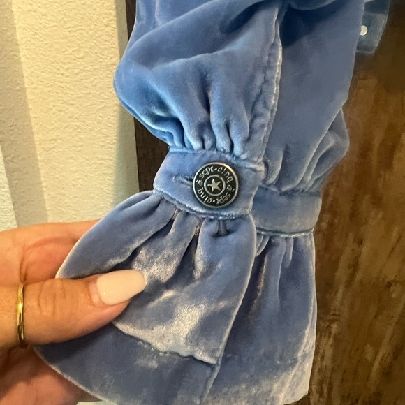 COPY - Velvet blue cinq a sept lightweight jacket - Picture 4 of 5